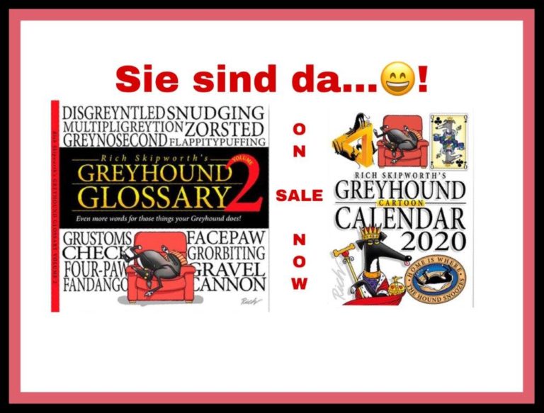 Sie sind da! Greyhound Glossary Vol. 2 + Calendar 2020 ProGreyhound e.V.